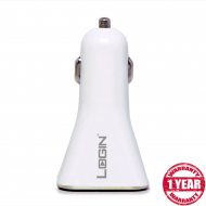 Dual USB Ports Car Charger For Smart Phones LTQ002 - White