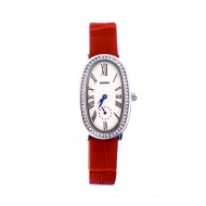 SKMEI Quartz Waterproof Watch For Women 1292 HNM-18 Silver & Red