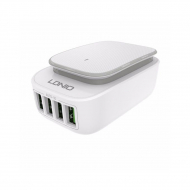 LDNIO LED Touch Lamp with USB Port Charger A-4405 White