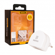 Remax 2 USB Moon Charger Adapter RMT7188 White