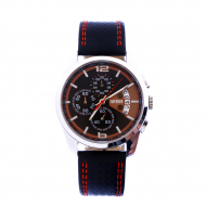 SKMEI Sports Quartz Waterproof Watch For Men 9106 HNM-36 Red & Black