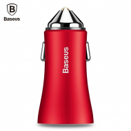 Baseus 2.4A Dual U Intelligent Car Charger CCALL-DZ09 Red