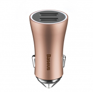 Baseus 2.4A Dual U Intelligent Car Charger CCALL-DZ12 Brown