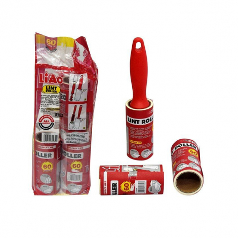 Liao Lint Roller 60 Sheets Red