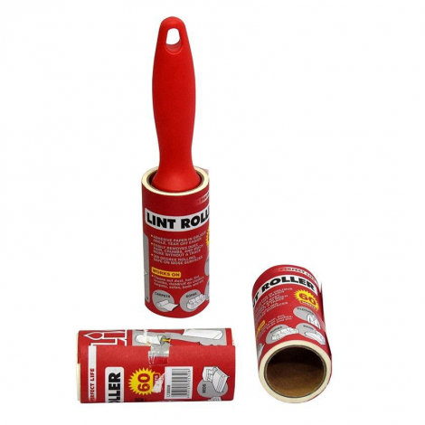 Liao Lint Roller - Plastic Handle, Red, Used For Cleaning & Removing Pet  Hair From Cloth Surfaces, L130008, 1 pc