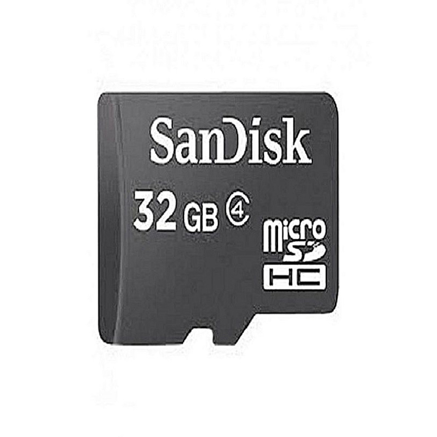 SANDISK 32 GB MicroSD HC Class 4 Flash Memory Card Black