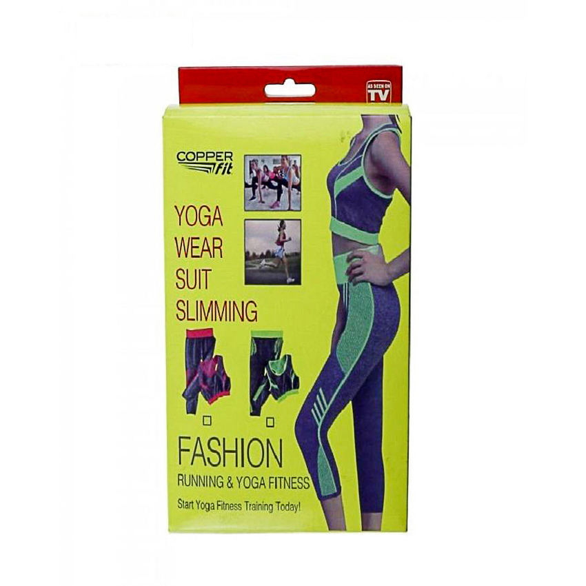 copper fit yoga wear suit slimming