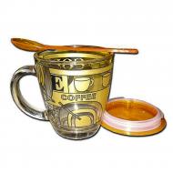 Coffee Mug With Lid & Spoon