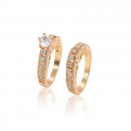 DJ Diamond Style Ring For Couple 18K Gold Plated