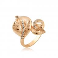 DJ Twin Faced Ring For Women 18K Gold Plated