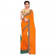 Ruchika Saree for Women Yellow  & Golden