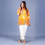 Kinari Printed Shirt For Women KI-22 Orange