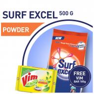 Surf Excel 500gm with Free Vim Bar 185gm