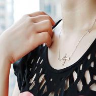 Heart Beat Pendant Necklace With Chain For Women Golden
