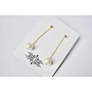 One Pearl Earrings For Women White