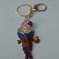 Xunom Cute Parrot Ladies Handbags Purse Hanger + Keychain Multicolor