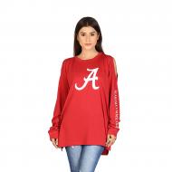 Custom Wear Open Sholder Cut Off T-Shirt For Women Red