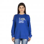 Custom Wear Open Sholder Cut Off T-Shirt For Women 01 Blue