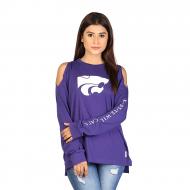 Custom Wear Open Sholder Cut Off T-Shirt For Women Purple