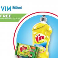 Free Vim Bar With Vim Gel Lemon 500 ML