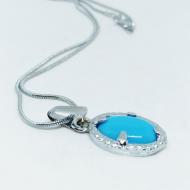 Stone Locket For Women JS-L009 Blue