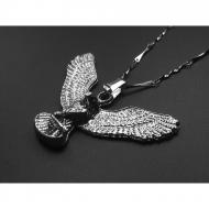 Eagle Locket with chain For Unisex JS-L011 Silver