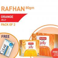 Free Rafhan Mango Jelly with Rafhan Orange Jelly 80 Gm (Pack of 2)