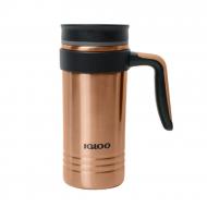 Igloo Isabel 16 Oz Insulated Stainless Steel Travel Coffee Mug with Handle 70172 copper