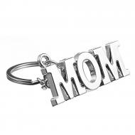 Mom Keychain Silver
